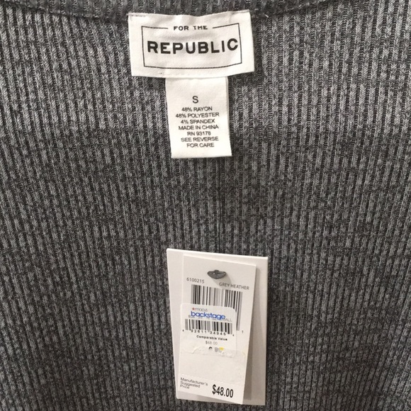 New With Tags Gray Color Long Sleeve Sweater Top - Picture 6 of 10